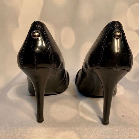 BCBGIRLS BLACK POINTED TOE WITH SILVER BUCKLE - Picture 5 of 8